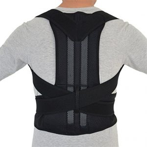 Aofit Steel Posture Corrector Back Brace Adjustable Double Pull Shoulder Support Belt