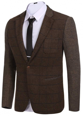 COOFANDY Tweed Jackets for Men