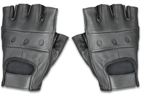 Raider Fingerless Leather Gloves